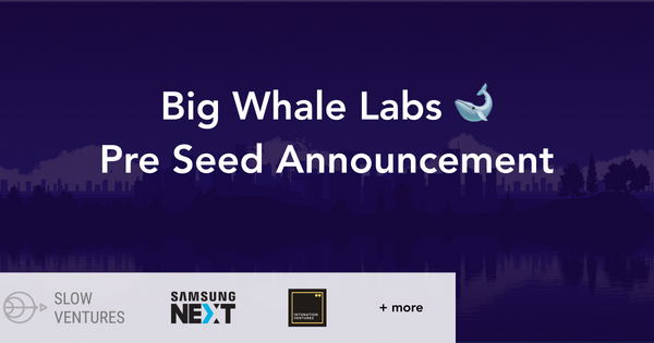Big Whale Labs Pre Seed Announcement